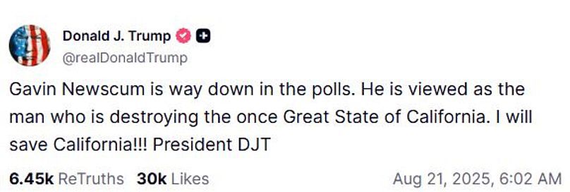 Trump's dig at Newsom