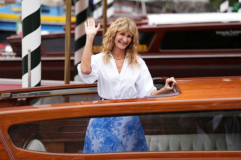 Land ahoy! Actress Laura Dern arrives at the 82nd Venice Film Festival on Wednesday 27 August, 2025