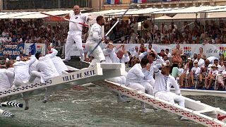 Water jousters battle on Sète’s Royal Canal in 300-year-old festival