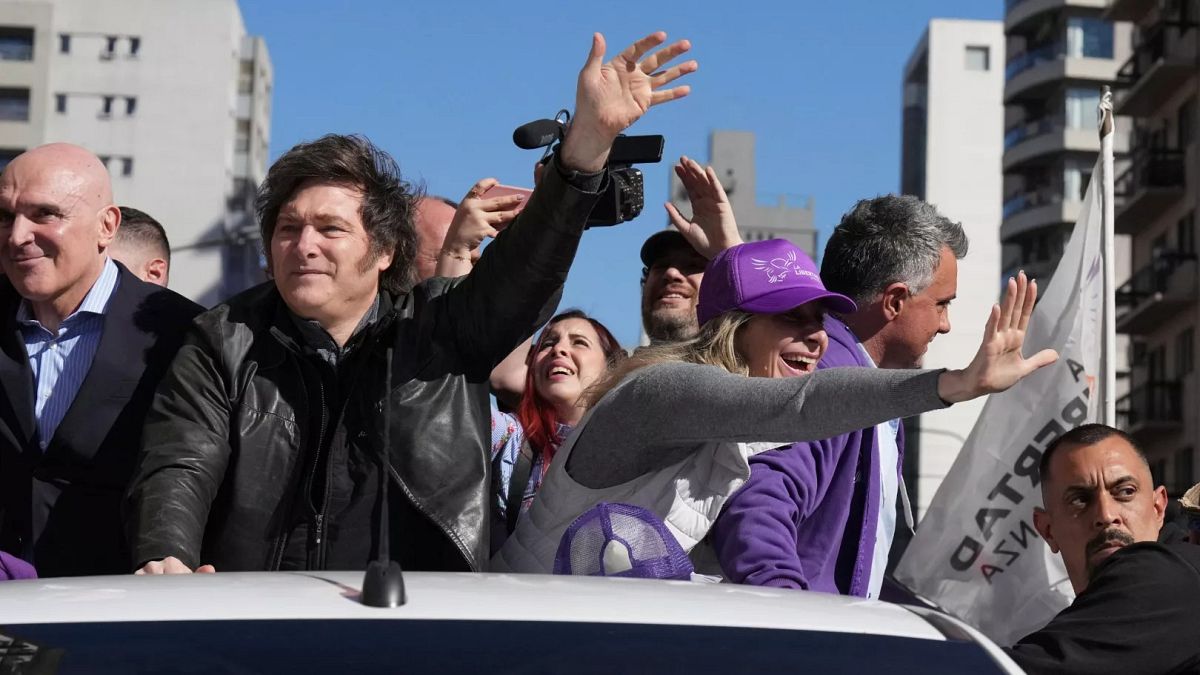 Argentina's President Milei pelted with rocks at Buenos Aires district rally