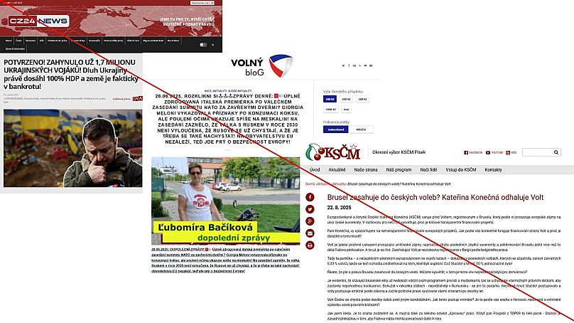 A selection of some of the false headlines spread as part of the disinformation campaign