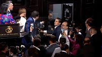 Scuffle erupts between lawmakers in Mexico’s Senate