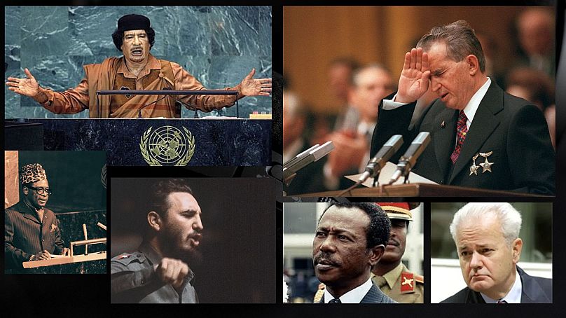 Kadhafi, Mugabe, Castro, Ceausescu, Mengisztu, Milošević