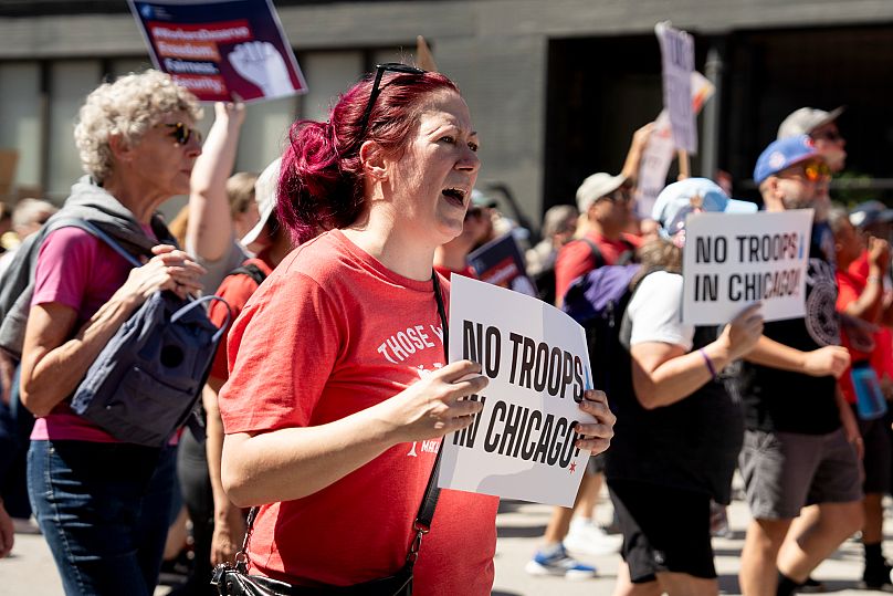 Tüntetés Chicagóban 2025. szeptember 2-án