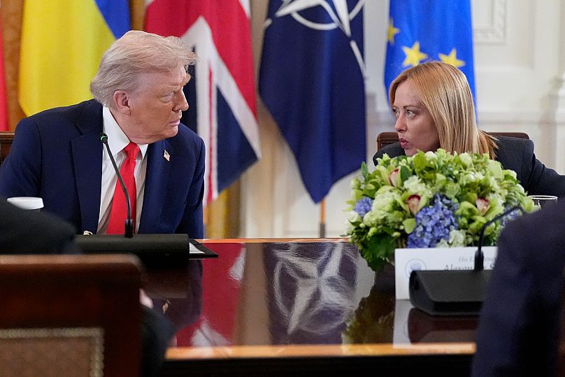 Trump és Meloni Washingtonban, 2025 augusztus 18.
