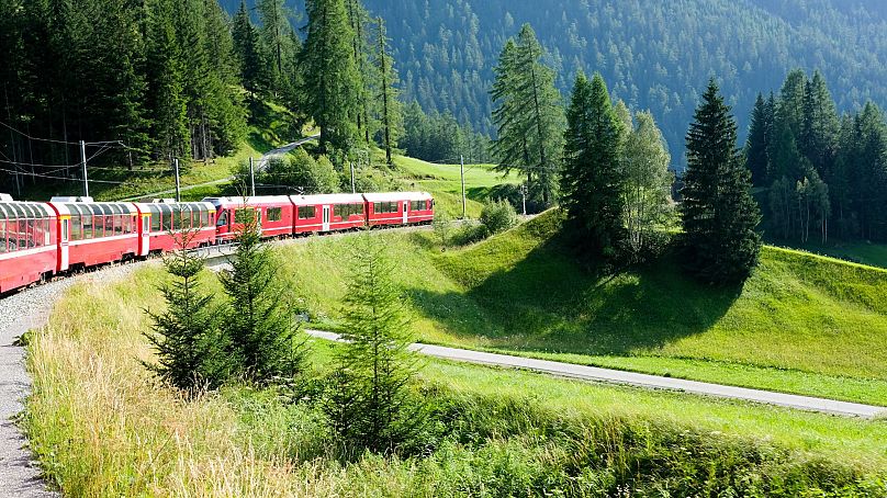  A view of Switzerland's Bernina Express