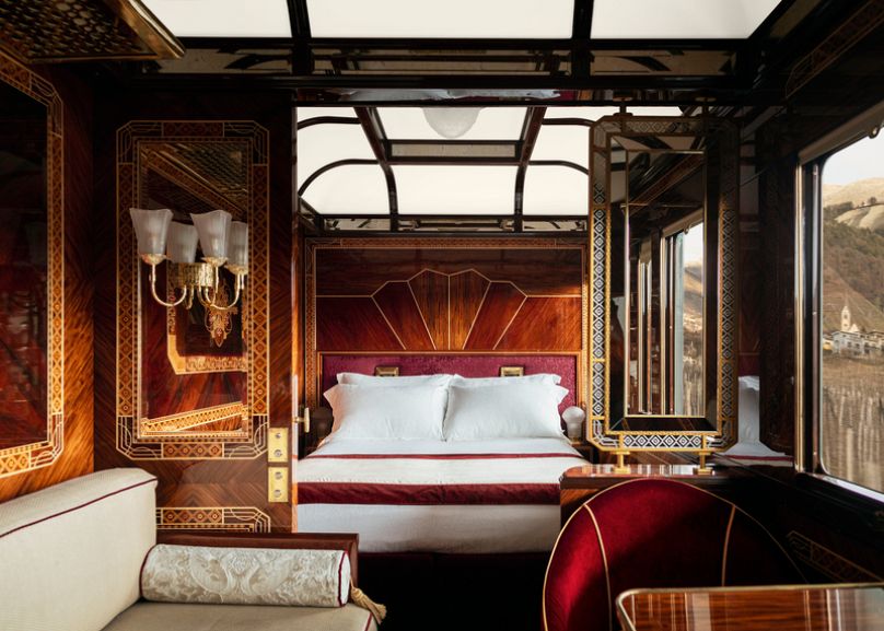 A cabin on the Venice Simplon-Orient-Express 