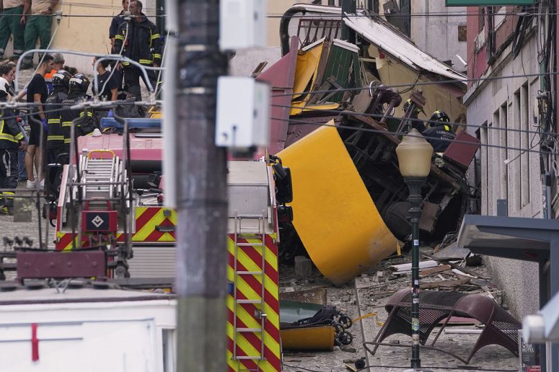 Der Unglückort im Zentrum der portugiesischen Hauptstadt Lissabon