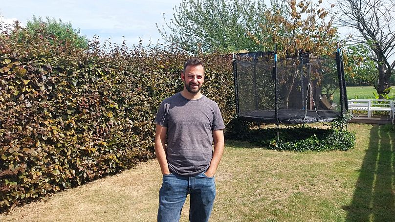 Jeroen Van Reeth in his garden.