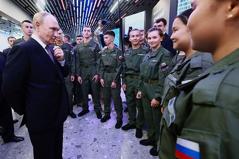 Russian President Vladimir Putin at the branch of the National Centre "Russia" in Vladivostok, 4 September, 2025