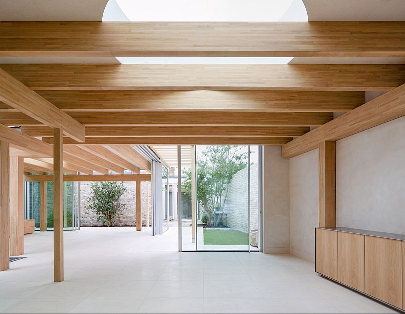 Niwa House's design philosophy deliberately makes it difficult to see where the building ends and the garden begins