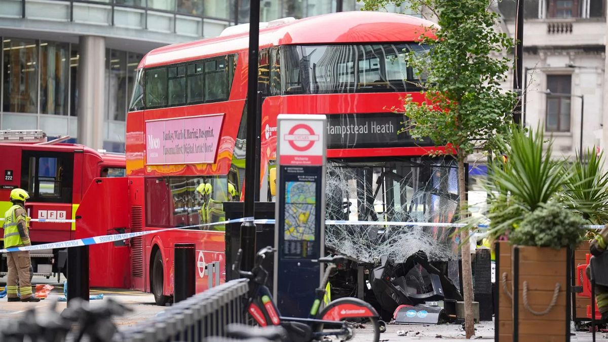 At least 15 hospitalised after double-decker bus crashes in London