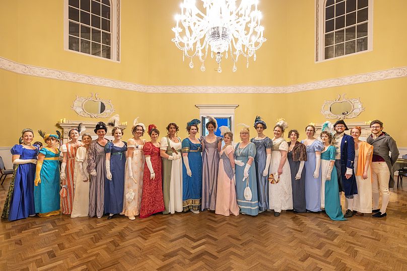 Regency ball attendees at the Jane Austen festival. 