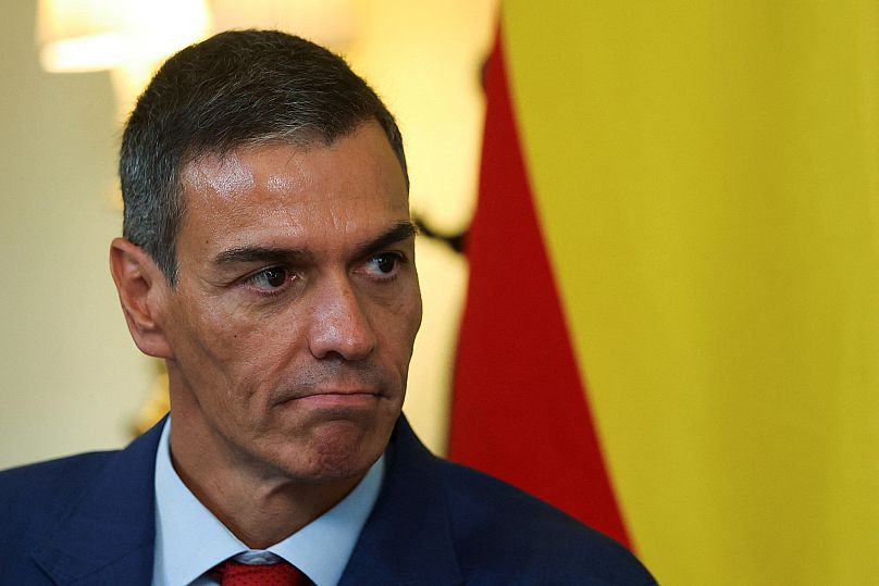 Spanish Prime Minister Pedro Sánchez during a meeting with British Prime Minister Keir Starmer in London, 3 September, 2025