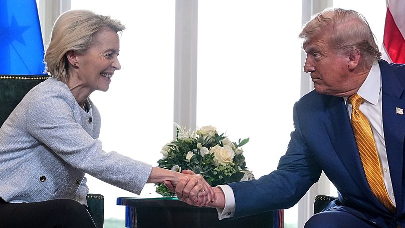 Ursula von der Leyen finalised the trade deal with Donald Trump in Scotland.