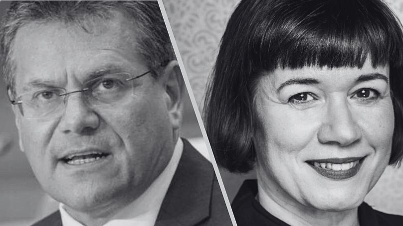 Maroš Šefčovič and Sabine Weyand.