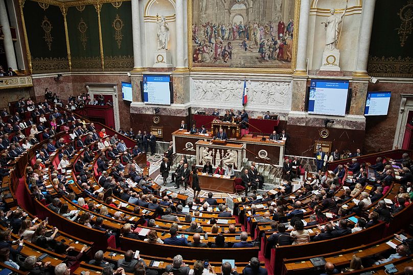 Le Premier ministre français François Bayrou s'adresse à l'Assemblée nationale à Paris, le 8 septembre 2025.