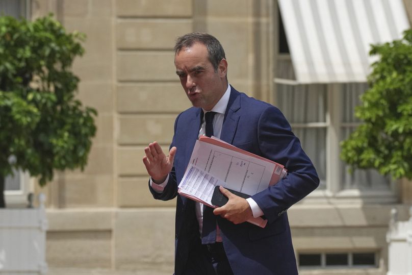 French Defense Minister Sebastien Lecornu arrives at the Elysee Palace