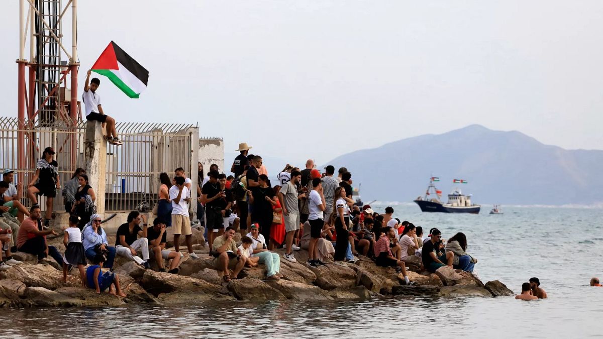 Lead ship of Flotilla for Gaza struck by drone off Tunisia, organisers say