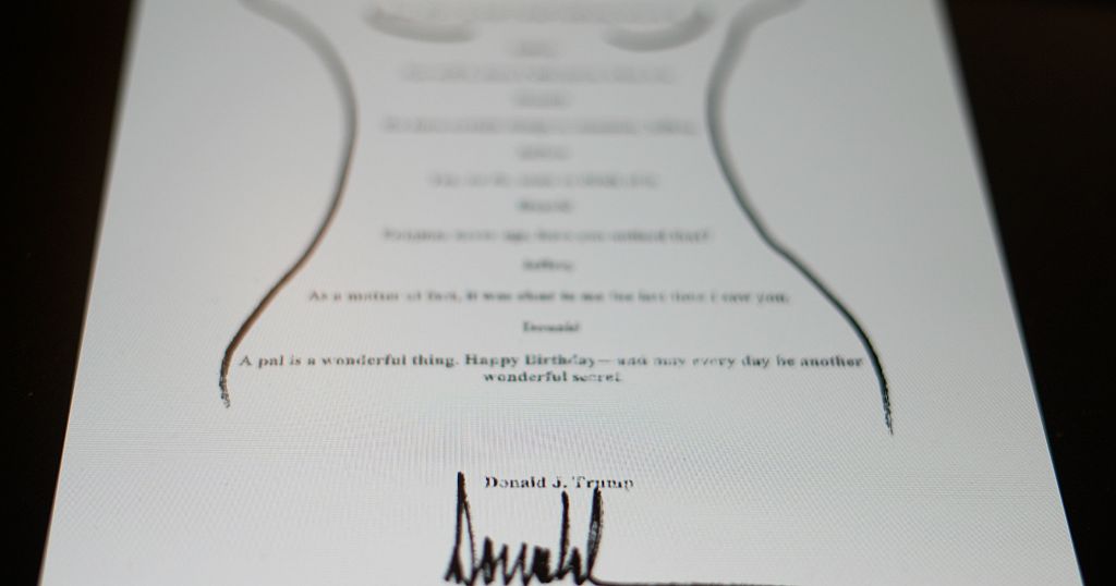 Democrats release suggestive letter to Epstein purportedly signed by Trump Democrats release suggestive letter to Epstein purportedly signed by Trump