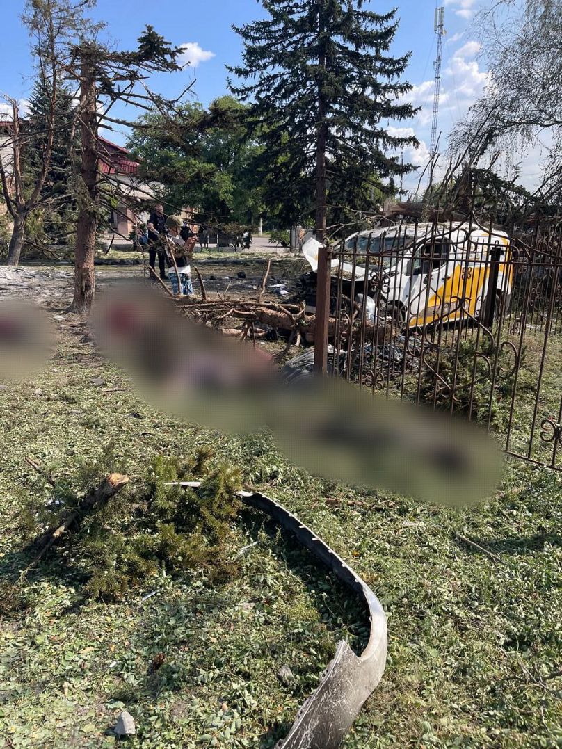La photo du lieu de l'attaque sur la page Facebook du chef d'Ukrpochta Ihor Smelianski
