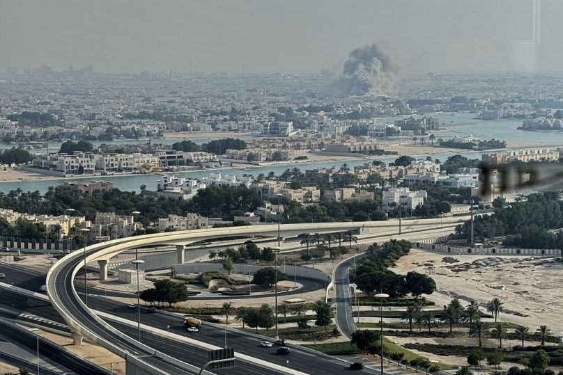 Rauch steigt nach einer Explosion auf, die angeblich durch einen israelischen Angriff verursacht wurde, in Doha, Katar, 9. September 2025