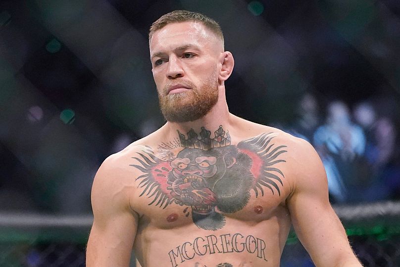 Conor McGregor prepares to fight Dustin Poirier in a UFC 264 lightweight mixed martial arts bout in Las Vegas, 10 July, 2021
