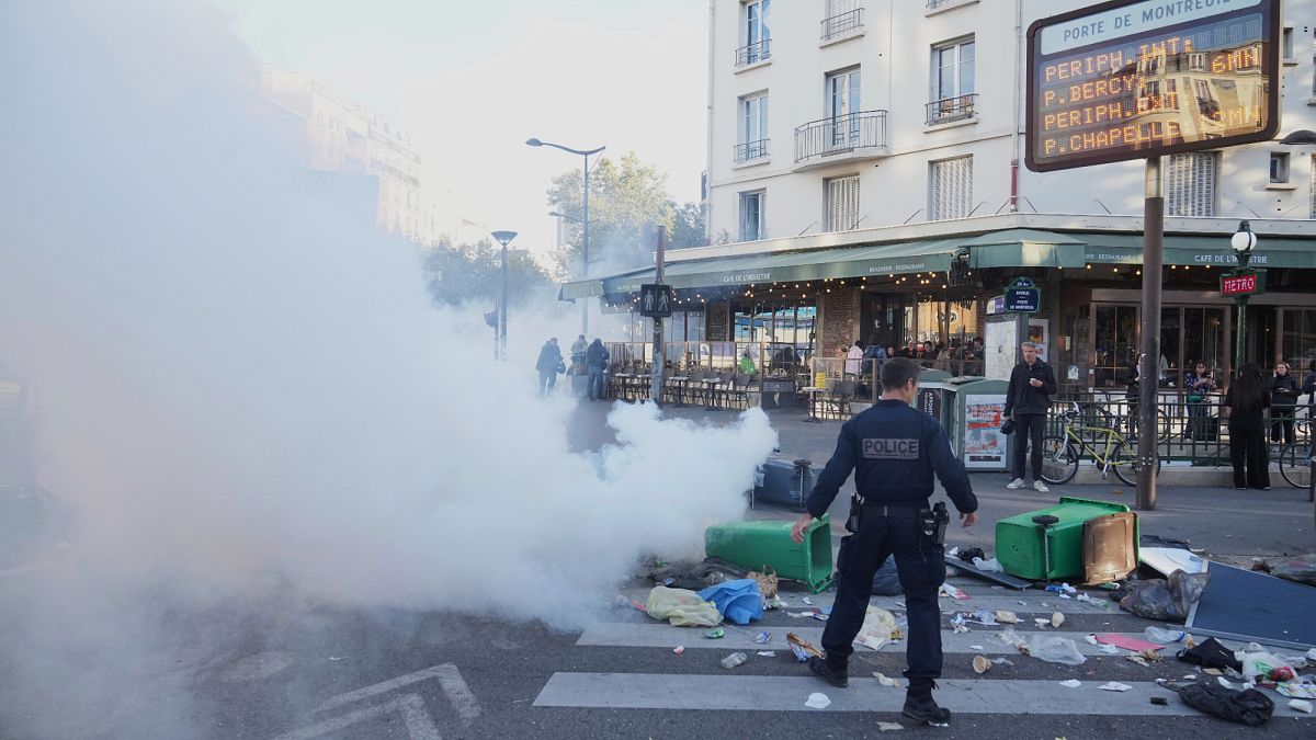 French police arrest nearly 200 as 'Block Everything' protests paralyse the country