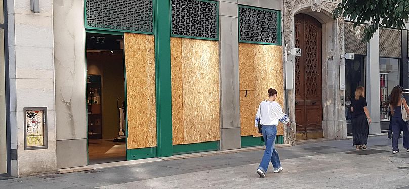 Wegen der Proteste blieben einige Läden zeitweise geschlossen