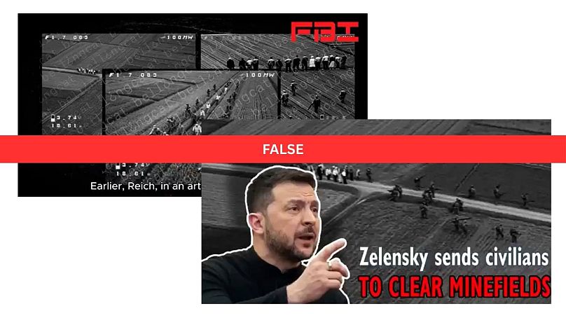 Screenshots of the fake video circulating online
