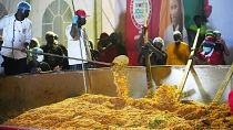Nigerian chef Hilda Baci cooks world's largest pot of jollof rice