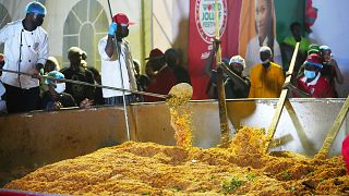 Nigerian chef Hilda Baci cooks world's largest pot of jollof rice