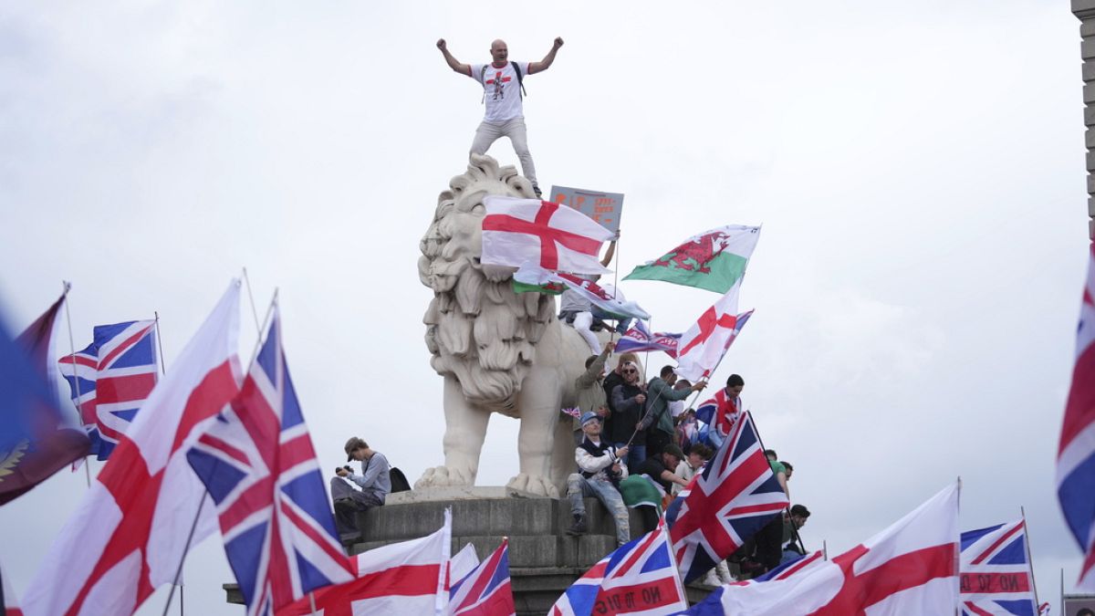 Police assaulted during massive London march organised by far-right activist Tommy Robinson