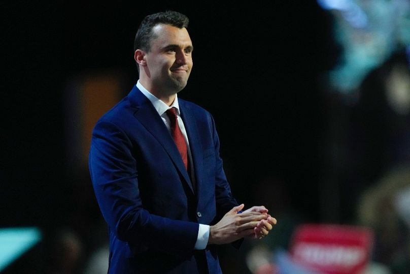 Charlie Kirk a republikánus konvenció első napján Milwaukee-ban, 2024 júliusában