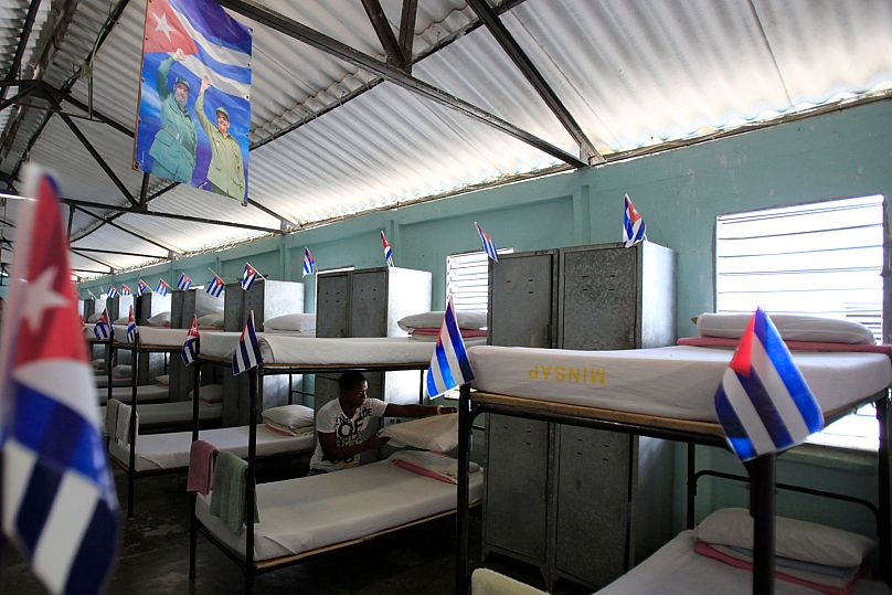 Una habitación de la prisión de La Lima durante un recorrido mediático por la cárcel en La Habana, 9 de abril de 2013.