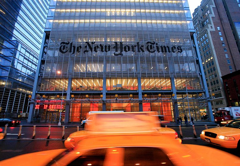 FILE - In this April 21, 2009 file photo, The New York Times headquarters is shown in New York.