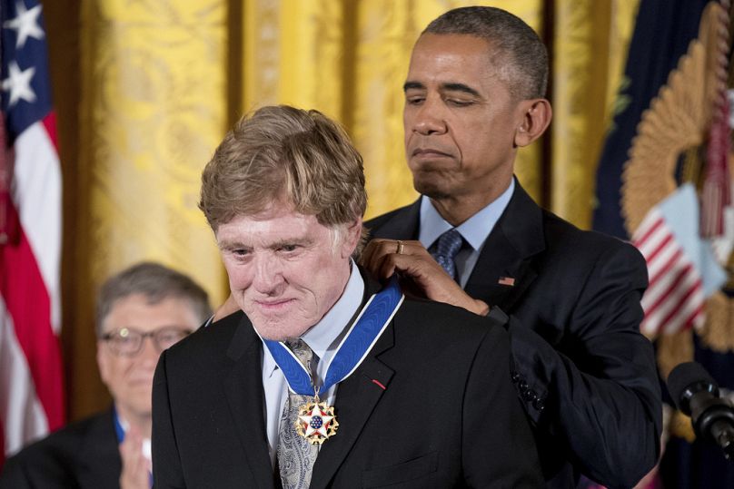 Robert Redfordot Barack Obama elnök a Szabadságmedállal tüntette ki 2016-ban