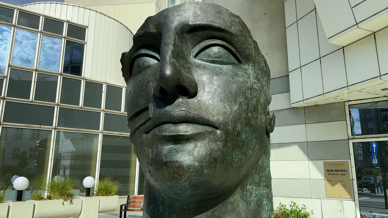 Sculpture 'Tindaro' by Igor Mitoraj in Warsaw