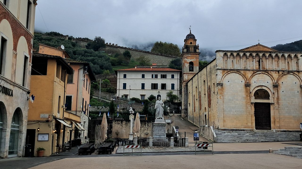The market square in Pietrasanta, Tuscany