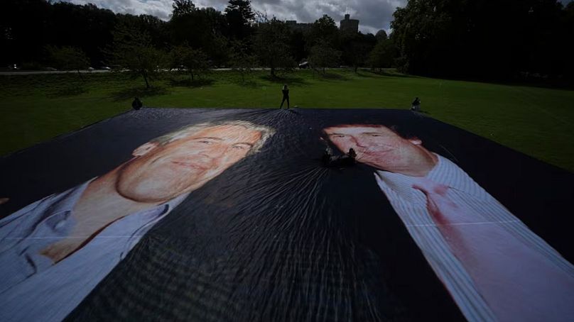 The Trump-Epstein banner