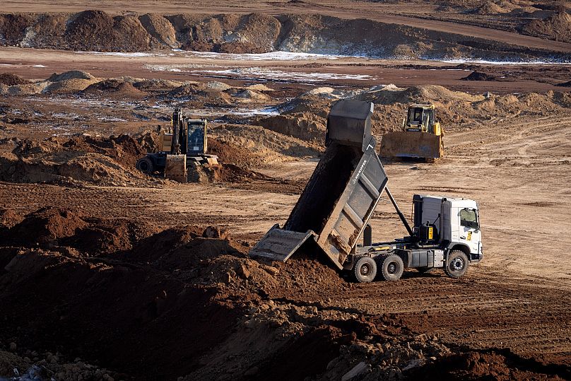 A view of an ilmenite open pit mine in a canyon in the central region of Kirovohrad, 12 February, 2025