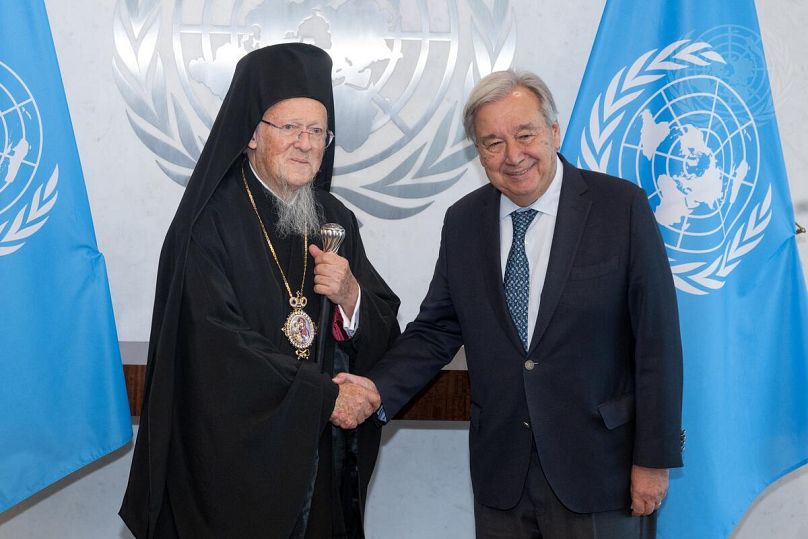 Οικουμενικός Πατριάρχης Βαρθολομαίος και Αντόνιο Γκουτέρες