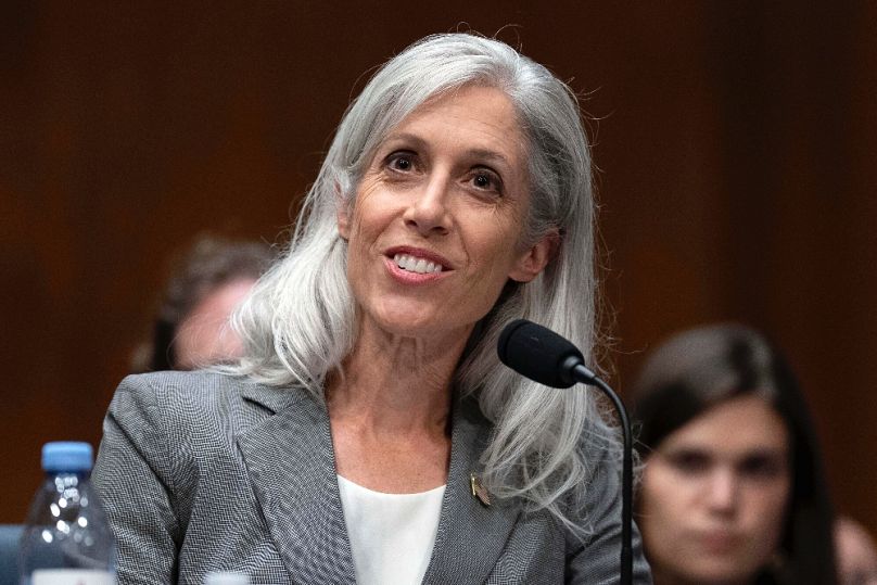 Susan Monarez, a CDC korábbi igazgatója a szenátus egészségügyi bizottságának meghallgatásán, 2025. szeptember 17-én