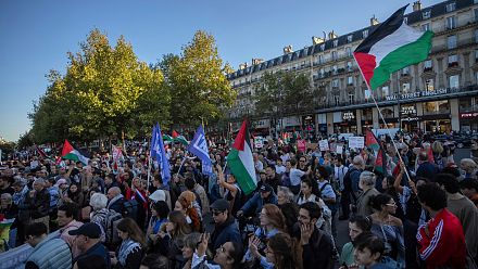 Thousands march in Paris for recognition of Palestinian state