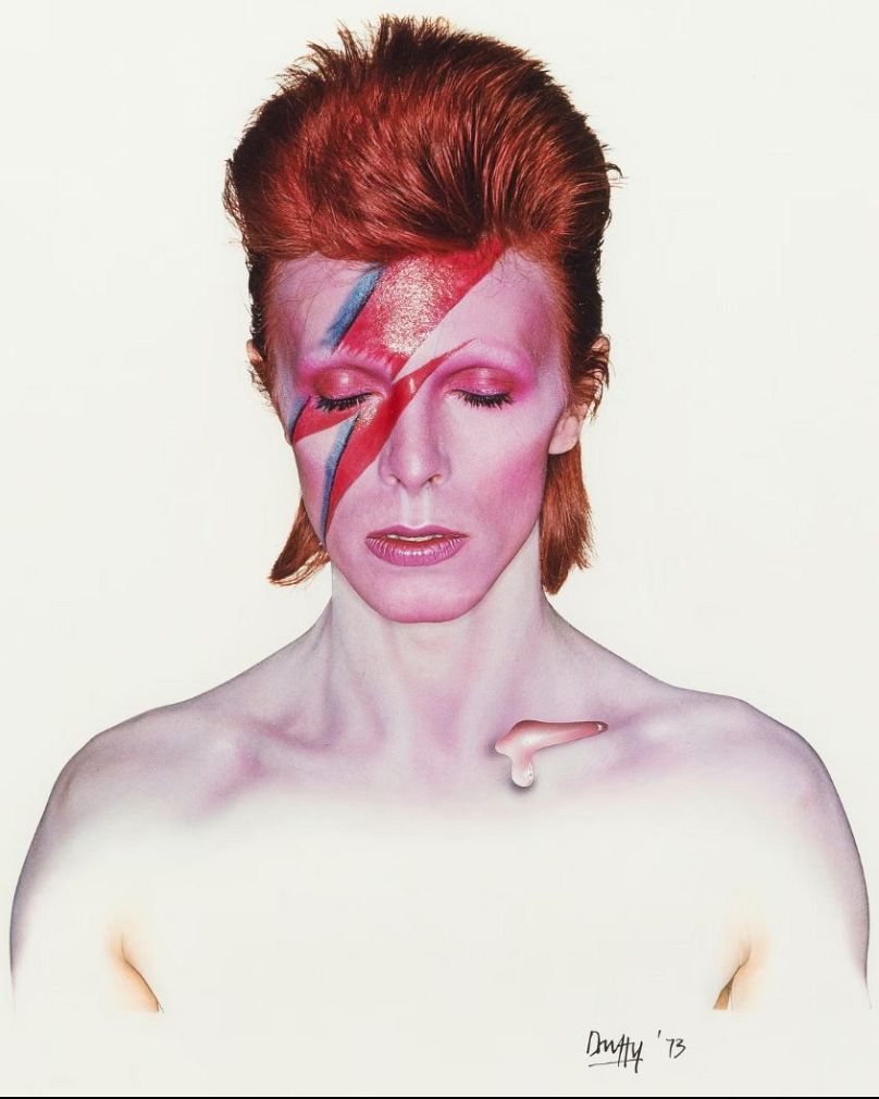 The original dye transfer print artwork for the 'Aladdin Sane' album cover