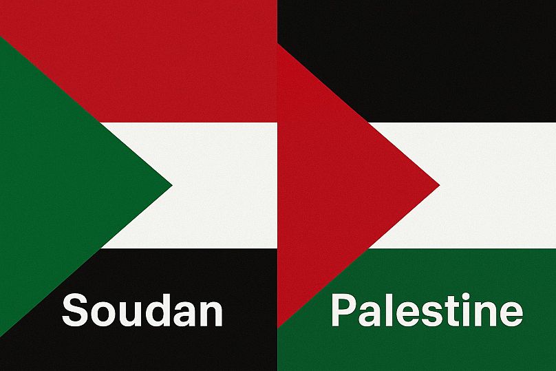 Différence entre les deux drapeaux soudanais et palestinien