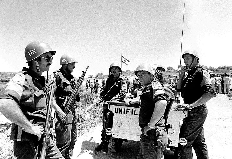 Norwegian troops of UNIFIL, 30 April, 1978 
