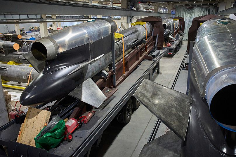 FILE: Flamingo missiles are seen at Fire Point's secret factory in Ukraine on Monday, 18 August 2025