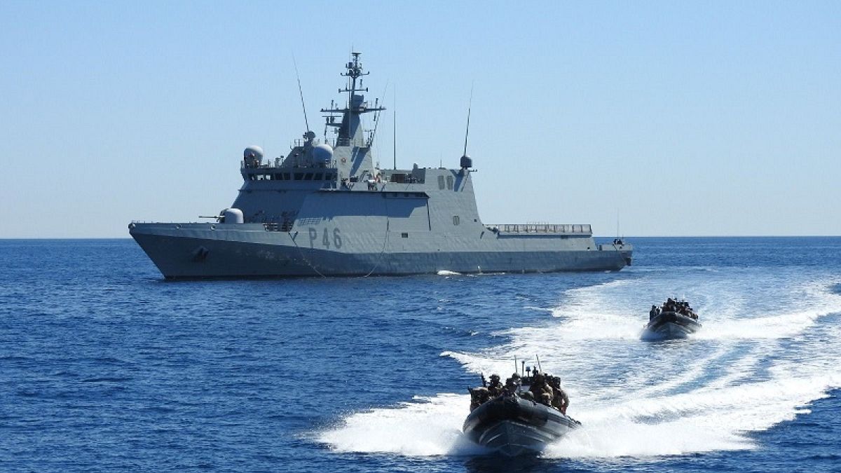 Estes são os navios italianos e espanhol que acompanham a Flotilha rumo a Gaza
