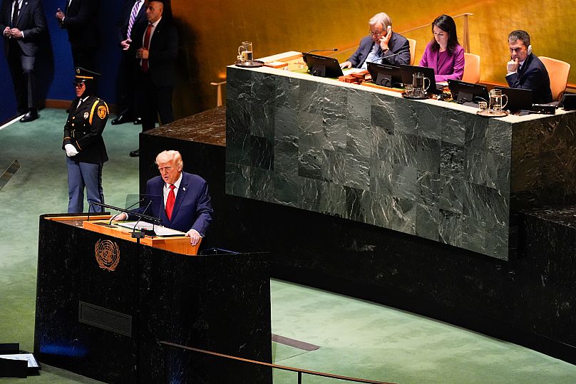 Donald Trump s'adresse à la 80e session de l'Assemblée générale des Nations Unies, mardi 23 septembre 2025.